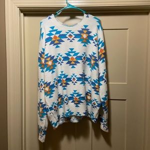 aztec knit sweater